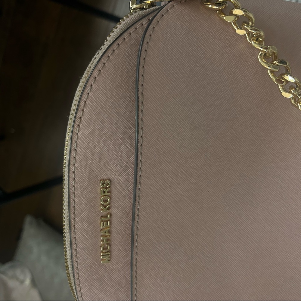 Michael Kors Pink Crossbody Bag with Gold Chain